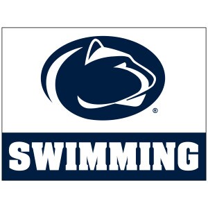 removable sticker with Penn State Athletic Logo above Swimming
